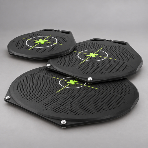 Three RESQTEC LT ONE lifting bag sizes shown flat; kit contents vary by option
