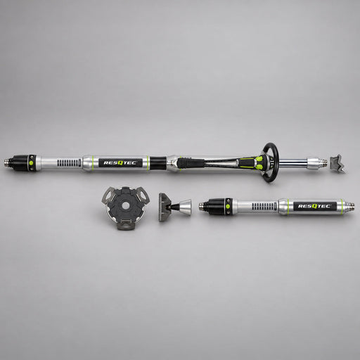 RESQTEC V-Series EDD ram displayed with extension and attachment configurations