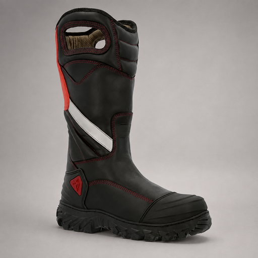 Rocky Code Red Structure RKD0087 NFPA 1971 fire boot three-quarter view