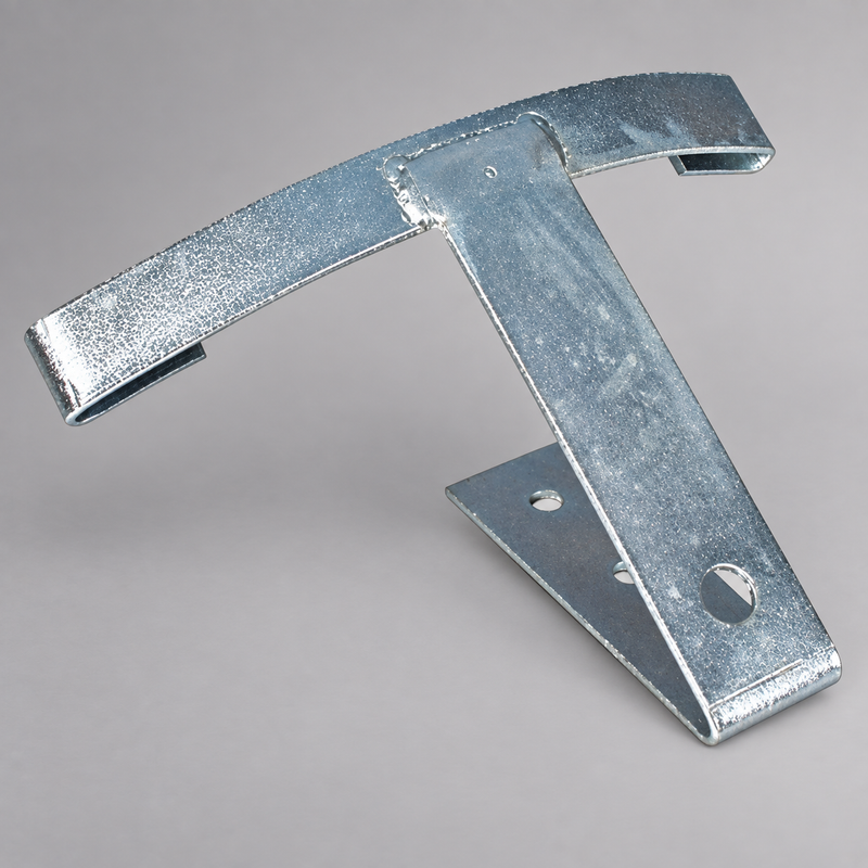 Flat-mount shovel handle bracket for fire apparatus deck installation