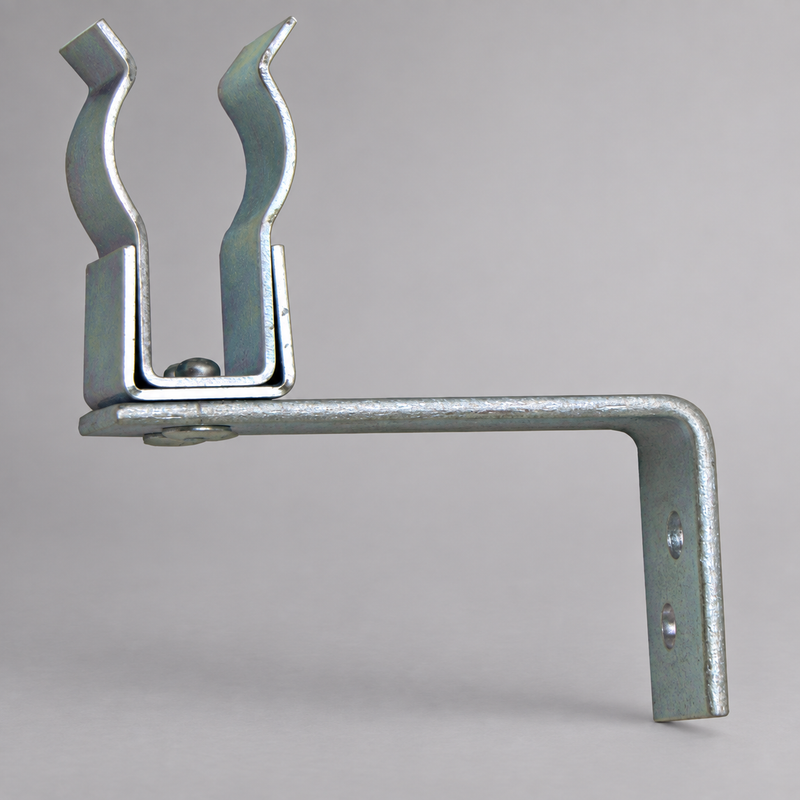 Side-mount shovel handle bracket for fire apparatus compartments