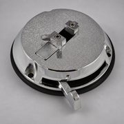 South Park Quic-Loc 1½-inch chrome nozzle mounting plate on light gray background