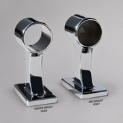 South Park ZRB57 center-mount chrome grab rail bracket for 1-1/4 inch fire apparatus rail