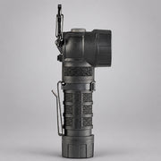 Black Streamlight PolyTac 90 X side profile showing right-angle head and pocket clip