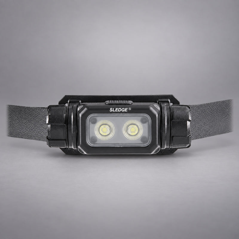 Front close-up of Streamlight Sledge dual-LED headlamp