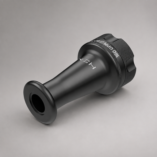 Tip 160 black smooth bore nozzle tip, angled view