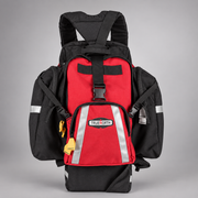True North Firefly wildland firefighting pack in red, front view