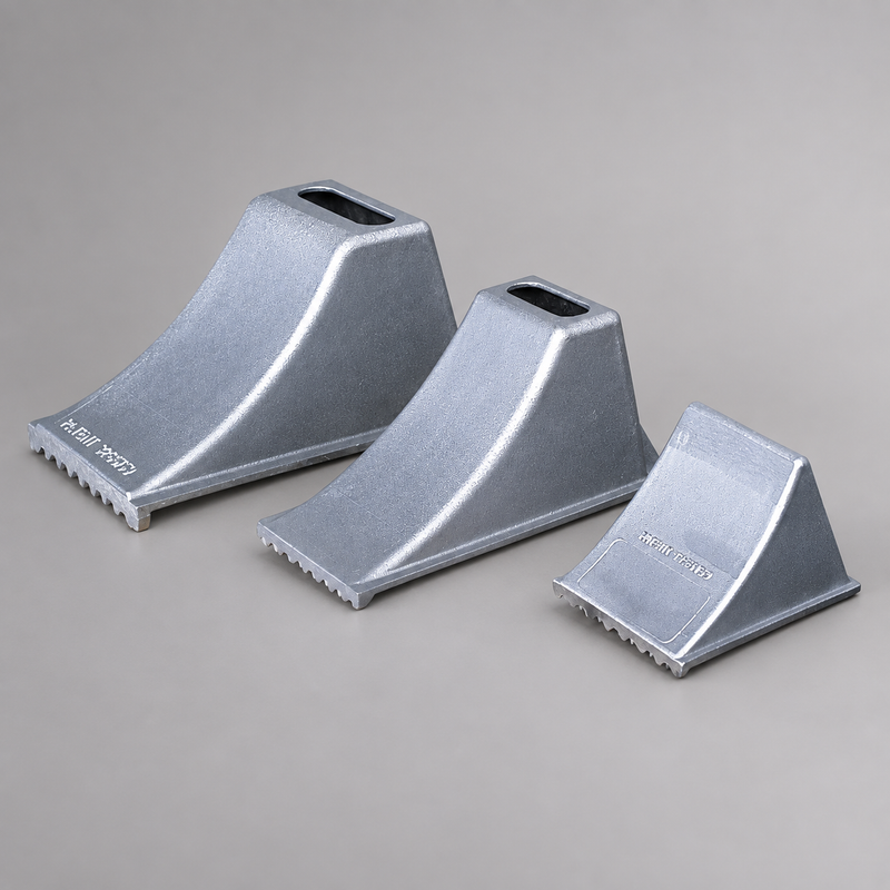 Worden aluminum wheel chock blocks in Light, Medium and Heavy sizes