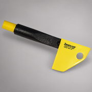 Yellow ZICO vinyl cover fitted over a black pike pole head.