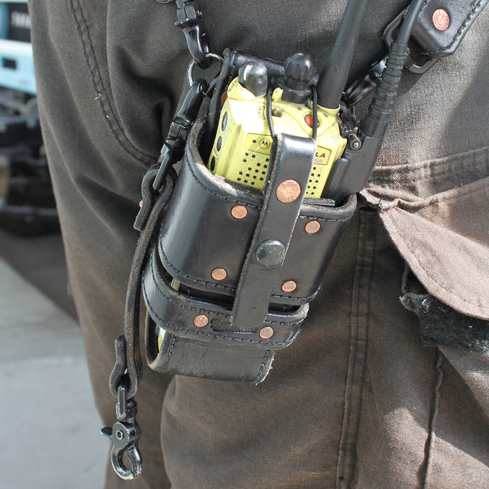 Hoseman Leather Strap with Radio Holder