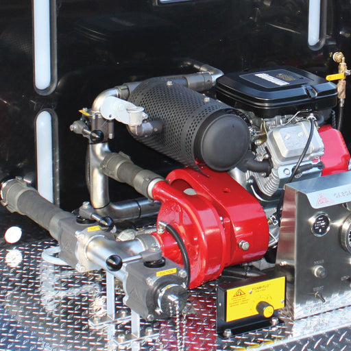 Cascade CF-120 centrifugal pump installed with engine, plumbing and system controls
