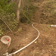 Cascade gated wye dividing one fire hose line into two outlets