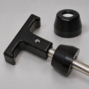 Remote tee handle guide shown on a rod with a T handle, alongside a separate guide; assembly example