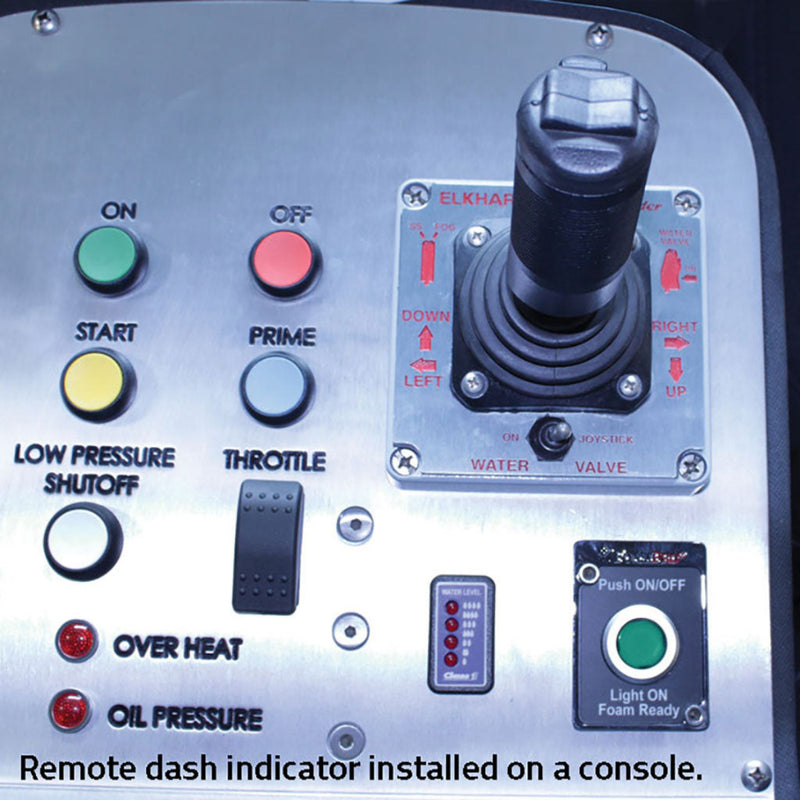 Class 1 Intelli-Tank water and foam level gauges installed on a Cascade fire apparatus control panel