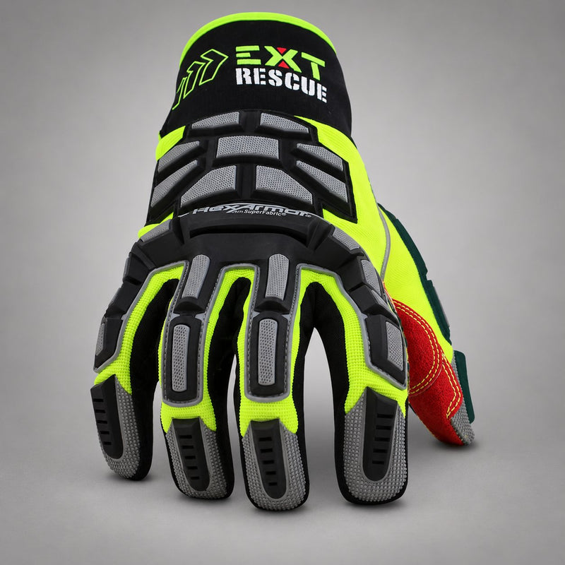 HexArmor EXT Rescue 4011 glove showing back-of-hand impact protection