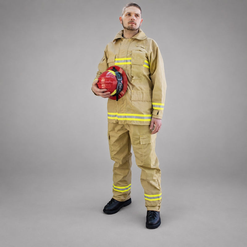 3M Scotchlite Triple Trim on brush coat and pants; garments shown for illustration