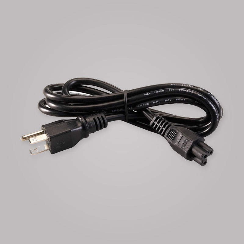 Streamlight 22064 power cord with grounded 120V AC plug and three-pin appliance connector