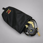 Strike Team low profile SCBA mask bag shown with a facepiece