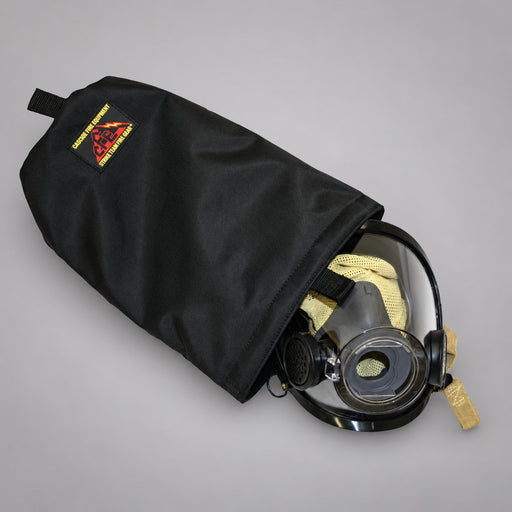 Strike Team low profile SCBA mask bag shown with a facepiece